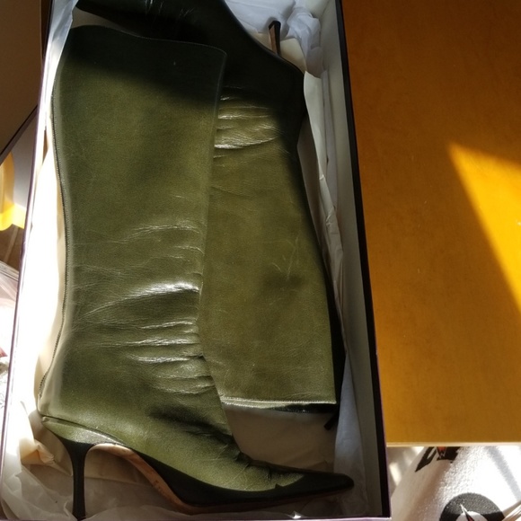 Jimmy Choo London knee high boots in fab green! - Picture 3 of 8